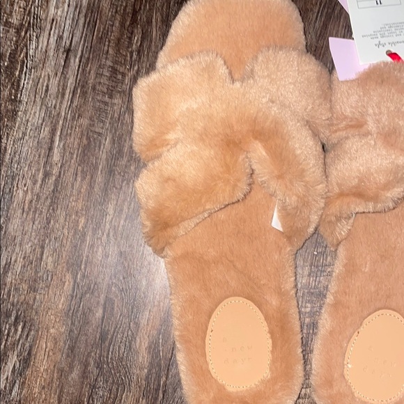 a new day Tan Plush Slippers for Cozy Comfort - Picture 2 of 4